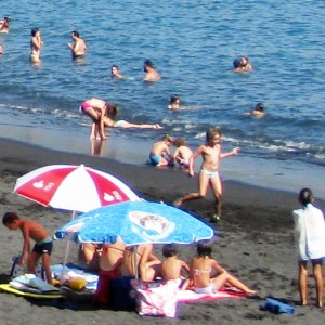 Sonnigen Strand von Tazacorte Sonnigen Strand von Tazacorte